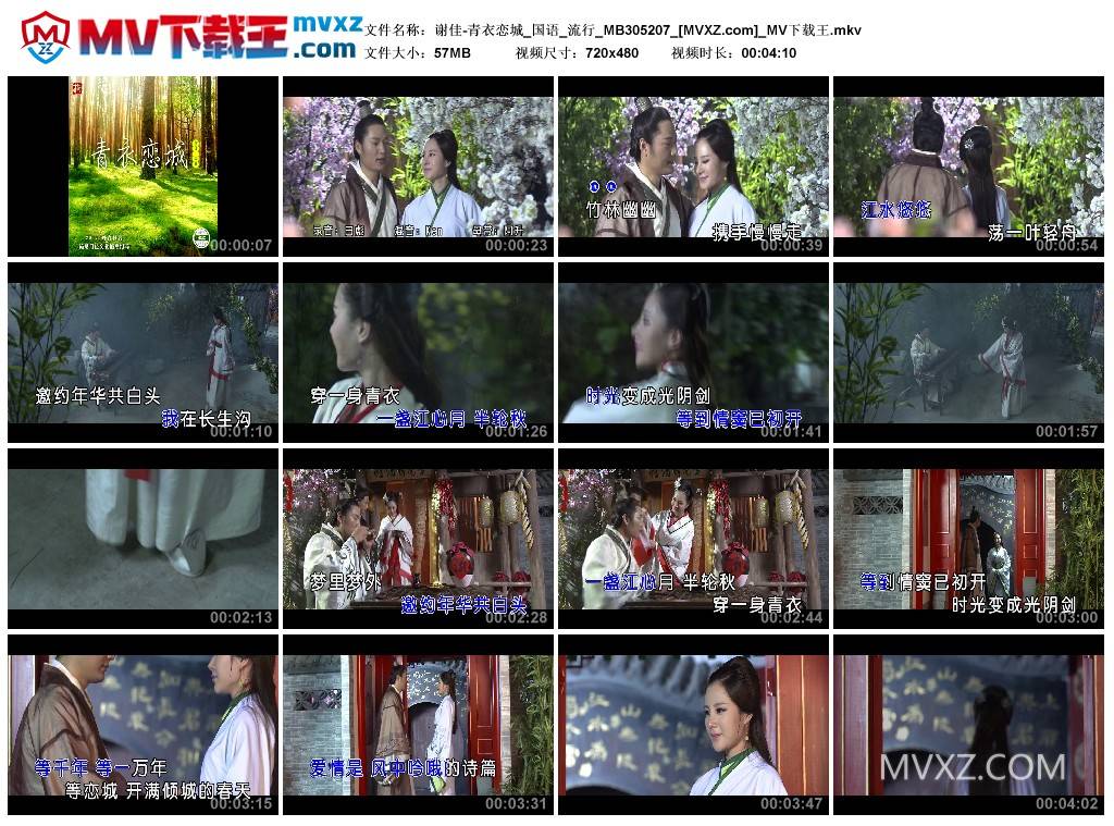 谢佳-青衣恋城_国语_流行_MB305207